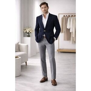 Christian Dior Monsieur Blazer Vintage Tailored ACTWU Made USA Pure Wool 44 R